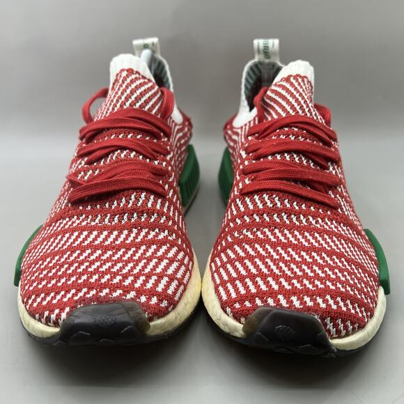 adidas Red and White Knit Sneakers - Picture 2 of 8